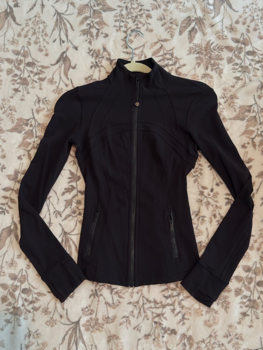 lululemon athletica Black Fitted Zip-Up Bomber Jacket
